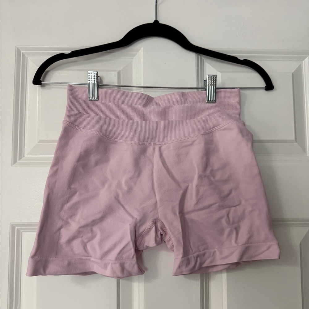 Scrunch baby pink shorts